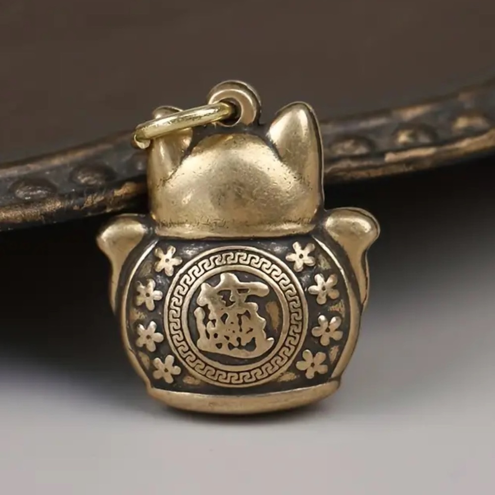 Brass good luck Cat - Picture 5 of 8